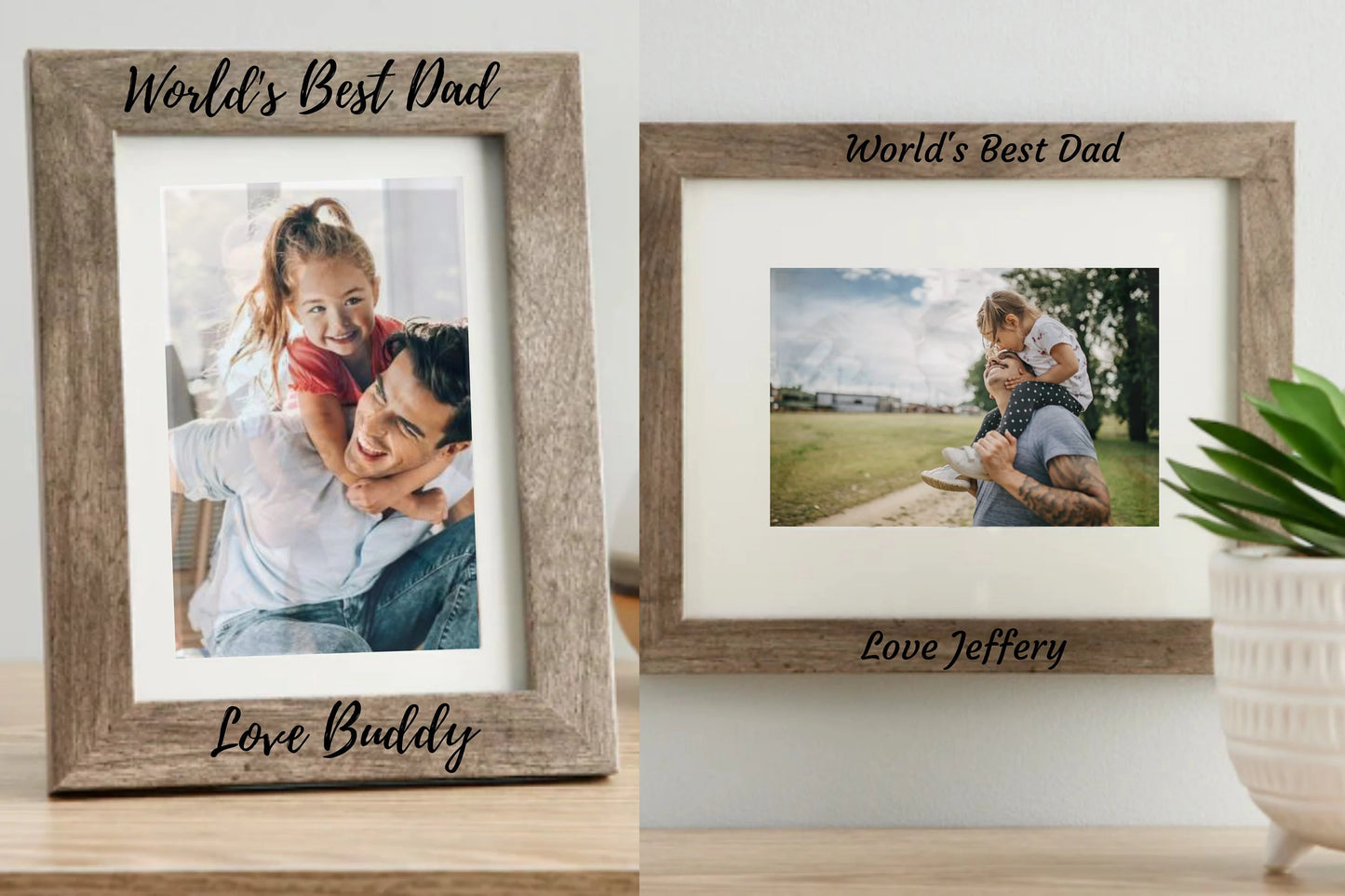 World's Best Dad - Custom Engraved Picture Frame | Camden Collection