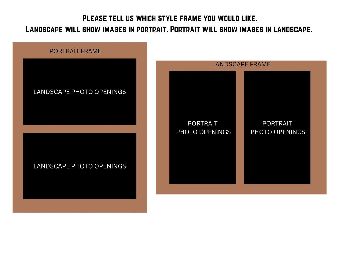 Personalized 2 Opening Picture Frame 5"x7" | Camden Collection