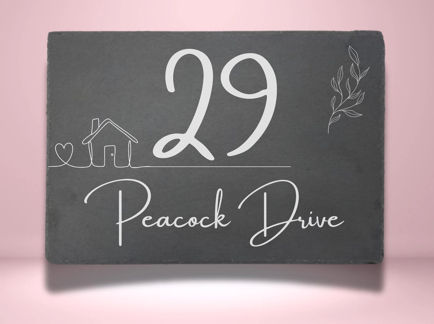 Personalized House Address Slate Sign - Custom Housewarming | Garden | Home Gift